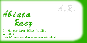 abiata racz business card